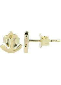 Adelia&acute;s Paar Ohrh&auml;nger ADELIA ́S "Damen Ohrstecker aus Gold 333 mit Herz - Anker und Strass", silber, Ohrringe, Damen, Damen, Gelbgold 333 Gold, Gelbgold 333, Gold