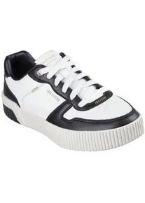 Sneaker Skechers "JADE-BEST IN CLASS", Damen, Gr. 40, schwarz-wei&szlig; (wei&szlig;, schwarz), Lederimitat, kontrastfarbene Details, Schuhe Sneaker, Retrosneaker, Schn&uuml;rschuh, Classic Sneaker mit Memory Foam