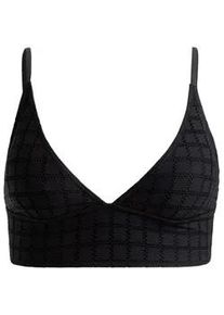 Triangel-Bikini-Top Roxy "Camilo", Damen, Gr. S, Cup B, grau (anthrazit), Obermaterial: 92% Microfaser, 8% Elasthan;, Bikini-Oberteile