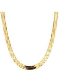 Edelstahlkette Liebeskind Berlin "LJ-0884-N-45, LJ-0885-N-45", gold (gelbgoldfarben), Halsketten, Damen, Edelstahl, L: 45 B: 6mm, Edelstahlkette, B:6mm