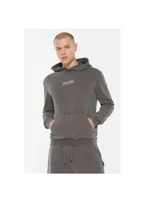 Kapuzensweatshirt Harlem Soul, Herren, Gr. S, grau (asphalt), Sweatware, Material: 100% Baumwolle, bedruckt, relaxed fit normal, Rundhals, eingesetzt Rippb&uuml;ndchen, Sweatshirts, mit K&auml;ngurutasche