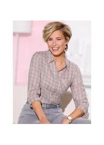 Flanellbluse Classic Basics, Damen, Gr. 56, rosa (hortensie, kariert), 100% Baumwolle, gemustert, kariert, mehrfarbig, Blusen