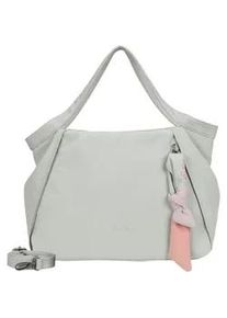 Schultertasche Fritzi aus Preussen "Slouchy", Damen, Gr. B/H/T: 48cm x 30cm x 48cm, grau, Nylon, unifarben, Taschen Schultertasche, mit Knotenanh&auml;nger