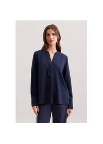 Klassische Bluse Seidensticker "Schwarze Rose", Damen, Gr. M38, blau (dunkelblau), 100% Polyester, unifarben, regular fit, ohne Ausschnitt, Blusen, Tunika Uni