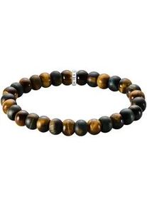 Armband Thomas Sabo "Bead Armband" Gr. 21, silber (silberfarben, braun, blau, braun, blau), Armb&auml;nder, Damen, 21, Silber 925 (recycelt), Armband, mit Tigerauge