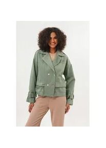 Trenchcoat FRESHLIONS "Helena", Damen, Gr. L, braun (khaki), 100% Baumwolle, unifarben, normal, M&auml;ntel, mit stylischem Reverskragen