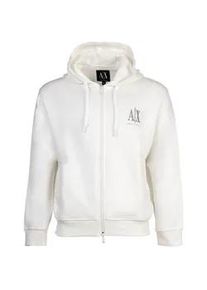 Giorgio Armani Sweatshirt ARMANI EXCHANGE "Sweatjacke 1er Pack", Herren, Gr. M, wei&szlig;, Obermaterial: 79% Baumwolle CO. 17% Polyester PES. 4% Elasthan EL., Sweatshirts Sweatshirt