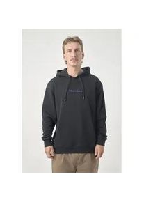 Kapuzensweatshirt Cleptomanicx "Classic Hooded Embrace", Herren, Gr. L, schwarz, 100% Baumwolle, bestickt, normal, ohne Ausschnitt, Sweatshirts, mit lockerem Schnitt