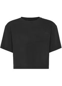 T-Shirt Plein Sport "Scratch", Damen, Gr. M, schwarz (02, schwarz), Obermaterial: 48% Modal, 47% Baumwolle, 5% Elasthan, Shirts T-Shirt