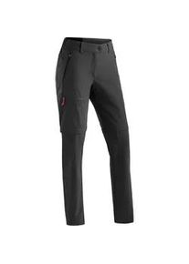 Outdoorhose Maier Sports "Nata Zip Loop", Damen, Gr. 18, Kurzgr&ouml;&szlig;en, schwarz, 100% Polyester, Hosen Outdoorhose, Damen Wanderhose, Zip-Off Funktionshose, 3 Taschen, Regular Fit