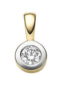 Adelia&acute;s Kettenanh&auml;nger ADELIA ́S "Damen 585 Gold Anh&auml;nger mit Diamant Brillant &Oslash; 6 mm", gold, Schmuckanh&auml;nger, Damen, 0,2 VVS = sehr sehr kleine Einschl&uuml;sse, Diamanten Gelbgold 585 Gold, Diamanten, Gelbgold 585, Gold, Kettenanh&auml;nger, mit Diamant / Brillant f&uuml;r Damen
