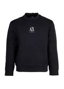 Giorgio Armani Sweatshirt ARMANI EXCHANGE "Sweatshirt", Herren, Gr. M, blau (dunkelblau), Obermaterial: 79% Baumwolle CO. 17% Polyester PES. 4% Elasthan EL., Sweatshirts Sweatshirt