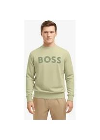 Sweatshirt BOSS ORANGE "WeBasicCrew", Herren, Gr. 6XL, gr&uuml;n (open gr&uuml;n370), Sweatware, Obermaterial: 100% Baumwolle, regular fit h&uuml;ftlang, Rundhals, weit Rippb&uuml;ndchen, Sweatshirts Sweatshirt, mit Rundhalsausschnitt