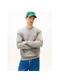 Sweatshirt Tommy Hilfiger "ESSENTIAL TERRY CREWNECK", Herren, Gr. M, grau (medium grau heather), Sweatware, Obermaterial: 100% Baumwolle, regular fit, Rundhals, Rippb&uuml;ndchen, Sweatshirts Sweatshirt