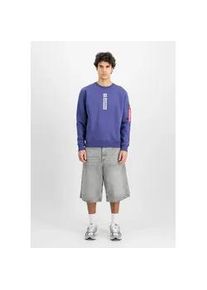 Sweater Alpha Industries "Alpha PP Sweatshirt", Herren, Gr. M, lila (night lila), Obermaterial: 80% Baumwolle, 20% Polyester, regular fit, Sweatshirts Sweater