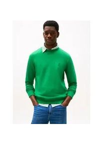 Sweatshirt Tommy Hilfiger "ESSENTIAL TERRY CREWNECK", Herren, Gr. L, gr&uuml;n (olympic gr&uuml;n), Sweatware, Obermaterial: 100% Baumwolle, regular fit, Rundhals, Rippb&uuml;ndchen, Sweatshirts Sweatshirt