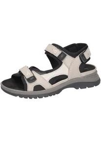 Waldl&auml;ufer Trekkingsandale WALDL&Auml;UFER "H-Sora", Damen, Gr. 4,5 (37,5), grau (hellgrau, schwarz), Nubukleder, Textil, Schuhe, Outdoorschuh, Sommerschuh, Keilabsatz, in bequemer Schuhweite H