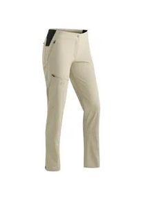 Outdoorhose Maier Sports "Inara slim Vario", Damen, Gr. 44, Normalgr&ouml;&szlig;en, braun (hellbraun), 90% Polyamid, 10% Elasthan, Hosen Outdoorhose, Damen Wanderhose, Funktionshose mit Variobund und 4 Taschen, Slim Fit