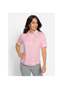 Poloshirt Inspirationen "Poloshirt", Damen, Gr. 52, rosa (ros&eacute;), 100% Baumwolle, unifarben, ohne Ausschnitt, Shirts