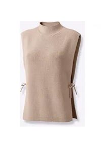 Pullunder Inspirationen "Pullunder", Damen, Gr. 54, beige, 50% Viskose, 28% Polyester, 22% Polyamid, unifarben, Pullover Pullunder