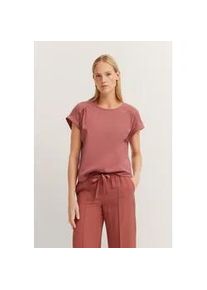 Kurzarmbluse Bugatti, Damen, Gr. 46, 680, rost, 100% Modal, unifarben, normal, Rundhals, Blusen, mit Rundhalsausschnitt