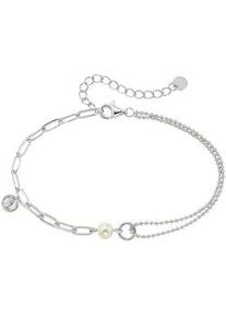 Armband "Schmuck Geschenk Silber 925 Silberarmband M&uuml;nze", beige (silberfarben, perlmuttfarben), ANISTON JEWELRY & WATCHES, Armb&auml;nder, Damen, 22cm, Silber 925 (Sterlingsilber), Armband, mit Perlmutt (synth.)