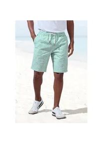 Shorts John Devin "Bermuda", Herren, Gr. XXL, N-Gr, blau (t&uuml;rkis bedruckt), Web, Obermaterial: 97% Baumwolle, 3% Elasthan, bedruckt, regular fit kurz, Hosen Shorts, kurze Hose aus elastischer, gewebter Baumwollqualit&auml;t