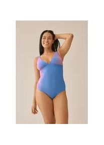 Badeanzug Naturana "Cool Cruising", Damen, Gr. 36, N-Gr, blau (blau pink), Obermaterial: 60% Polyamid, 26% Elasthan, 14% Polyester, l&auml;ngsgestreift, Badeanz&uuml;ge Badeanzug, dezentes Streifendesign, elastisch, bequem, modisch, breite Tr&auml;ger