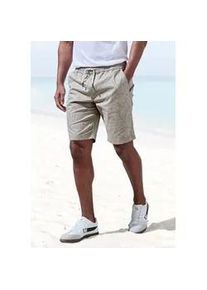 Shorts John Devin "Bermuda", Herren, Gr. XL, N-Gr, beige (beige bedruckt), Web, Obermaterial: 97% Baumwolle, 3% Elasthan, bedruckt, regular fit kurz, Hosen Shorts, kurze Hose aus elastischer, gewebter Baumwollqualit&auml;t