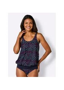 Tankini-Top feel good, Damen, Gr. 42, Cup D, bunt (marine, magenta, bedruckt), Elasthan, Polyamid, Bikini-Oberteile