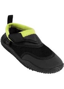 Badeschuh arena "arena WATERSHOES JR", Kinder, Gr. 34, grau (schwarz_grau, li), Obermaterial: 60% Polyester, 38% Gummi, 2% Nylon, Schuhe Badeschuh