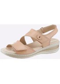 Sandalette, Damen, Gr. 40, rosa (ros&eacute;), Glattleder, Schuhe Sandalette