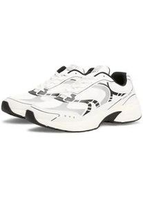 Tommy Hilfiger Sneaker TOMMY JEANS "ARCHIVE '25", Herren, Gr. 41, grau (wei&szlig;, schwarz, grau), Textil, Schuhe Sneaker, Freizeitschuh, Halbschuh, Schn&uuml;rschuh mit reflektierenden Details