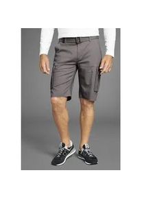 H.I.S. Bermudas H.I.S, Herren, Gr. 40, N-Gr, grau (dunkel grau), Web, Obermaterial: 98% Baumwolle, 2% Elasthan, unifarben, normal knieumspielend, Hosen Bermudas