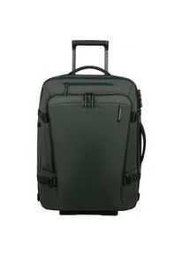 Reisetasche Samsonite "ARMOX, 55 cm", Gr. B/H/T: 40cm x 55cm x 25cm, gr&uuml;n (moss), Polyester, Taschen Reisetasche, Duffle mit Rollen TSA-Schloss Packgurte Trolley-Gest&auml;nge