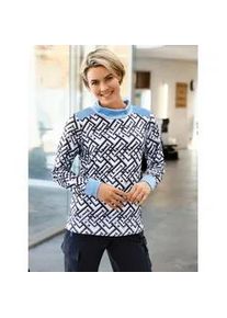 Funktionsshirt Catamaran "Funktions-Shirt", Damen, Gr. 40/42, grau (schwarz, grau, meliert), 92% Polyester, 8% Elasthan, bedruckt, gemustert, mehrfarbig, Shirts Funktionsshirt