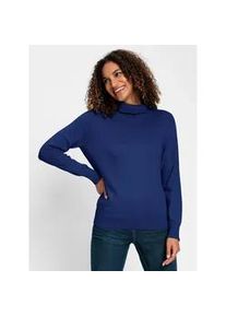 Rollkragenpullover Casual Looks "Pullover", Damen, Gr. 54, blau (royalblau), 100% Baumwolle, Pullover Rollkragenpullover
