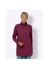 Longshirt Classic Basics "Longshirt", Damen, Gr. 44, lila (malve), 100% Baumwolle, unifarben, Shirts Longshirt