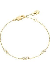 Armband Fossil "Schmuck Geschenk Metall Armkette ELLIS", gold (gelbgoldfarben, kristallwei&szlig;, kristallwei&szlig;), Armb&auml;nder, Damen, 19cm, Metall, Armband, mit Zirkonia (synth.)