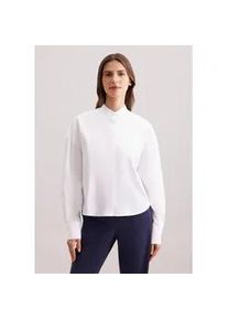 Klassische Bluse Seidensticker "Schwarze Rose", Damen, Gr. XXL(44), wei&szlig;, 100% Baumwolle, unifarben, regular fit, Rundhals, Blusen, 1/1 Rundhals Uni