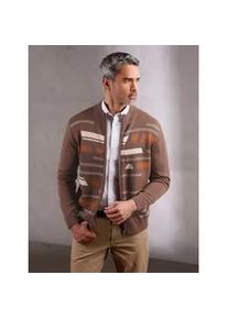 Classic Dog Strickjacke CLASSIC, Damen, Gr. 54, braun (schoko, gemustert), 100% Polyacryl, gemustert, mehrfarbig, Strickjacken Strickjacke