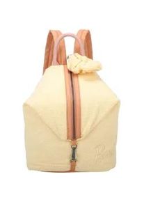 Cityrucksack Fritzi aus Preussen "Marit Frottee Limited Barbie", Damen, Gr. B/H/T: 31cm, gelb, Baumwollmischung, unifarben, Rucks&auml;cke Cityrucksack, mit abnehmbarem Haarband