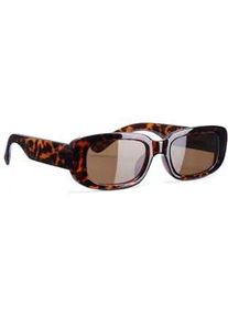 Sonnenbrille LSCN BY LASCANA, Damen, braun (braun schwarz gemustert), gemustert, Sonnenbrillen Sonnenbrille, Rectangular-Look, Damenbrille mit UV Schutz