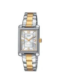 Quarzuhr, silber (silberfarben, goldfarben), Casio TIMELESS COLLECTION, Armbanduhren, Damen, Quarzuhr, Armbanduhr, Damenuhr, analog, Edelstahlarmband