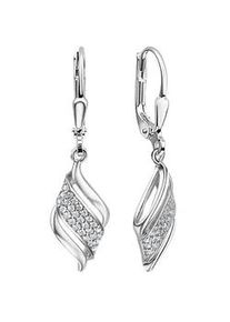 Paar Ohrh&auml;nger Vivance "925/- Sterling Silber rhodiniert Zirkonia", wei&szlig; (wei&szlig;, wei&szlig;), Ohrringe, Damen, one-size, Silber 925 (Sterlingsilber)
