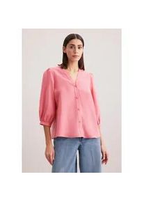 Klassische Bluse Seidensticker "Schwarze Rose", Damen, Gr. 3XL (46), rosa, 65% Baumwolle, 35% Leinen, unifarben, oversize, V-Ausschnitt, Blusen, Tunika Uni