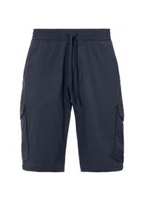 Shorts BOSS Green "S Urbanex-Cargo", Herren, Gr. 52, N-Gr, blau (dunkelblau402), Web, Obermaterial: 100% Elastomultiester, unifarben, regular fit, Hosen Shorts, mit Cargotaschen Cargohose Stretchhose Businesshose Anzughose