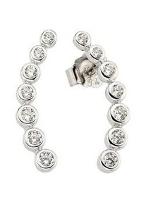 Paar Ohrstecker "Schmuck Geschenk Silber 925 Ohrring", silber (silberfarben, kristallwei&szlig;, kristallwei&szlig;), ANISTON JEWELRY & WATCHES, Ohrringe, Damen, Silber 925 (Sterlingsilber), mit Zirkonia (synth.)