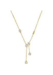 Kette mit Anh&auml;nger Michael Kors "Schmuck Geschenk Silber 925 Halsschmuck BRILLIANCE", gold (gelbgoldfarben, kristallwei&szlig;), Halsketten, Damen, Silber 925 (Sterlingsilber), L: 45,5 B: 1mm, mit Zirkonia (synth.), B:1mm