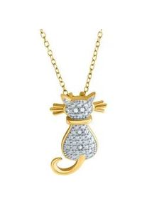 Ankeranh&auml;nger Lady, silber (silber vergoldet 925), Schmuckanh&auml;nger, Damen, Silber 925 (Sterlingsilber)